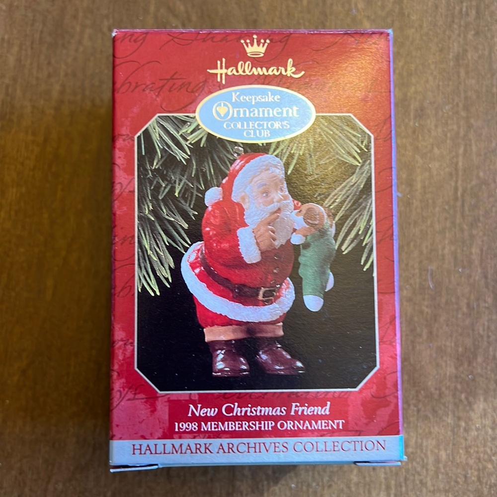 Vintage Hallmark ‘New Christmas Friend’ 1998  membership ornament
